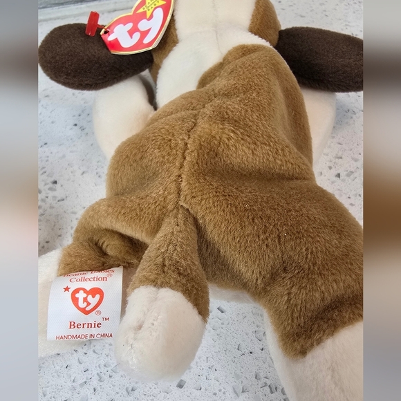TY Beanie Baby - Bernie - Dog Plush - Brown and White - Picture 3 of 5